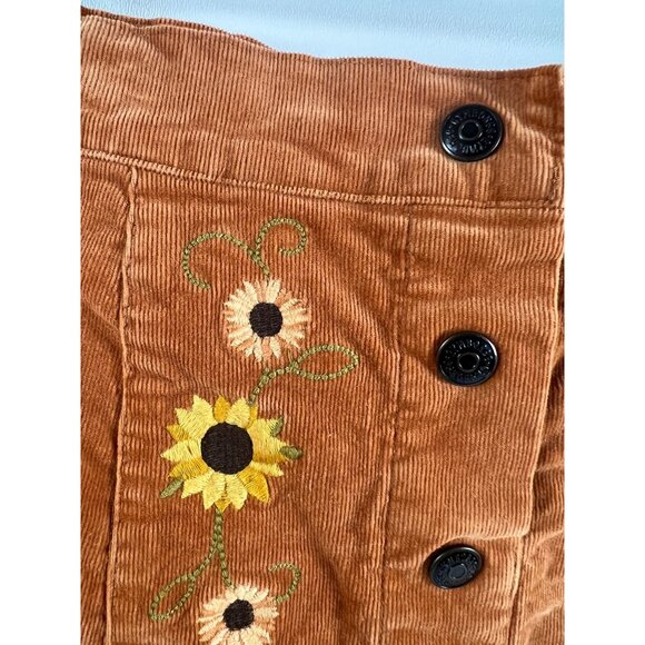 Gymboree Embroidered Floral Corduroy Skirt - Picture 2 of 10